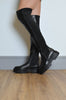 Platform Chunky Womens Black Thigh High Boot