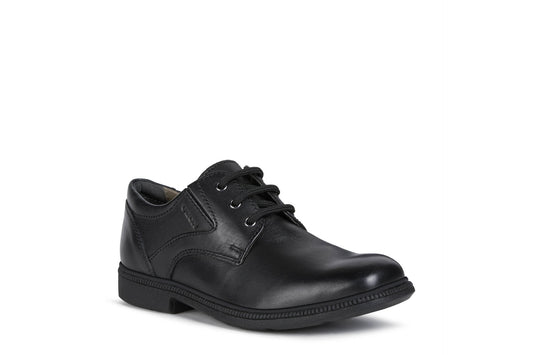 Geox Federico Boys Black School Shoe