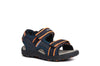 Geox Strada Boys Navy Fluorescent Orange Sandal