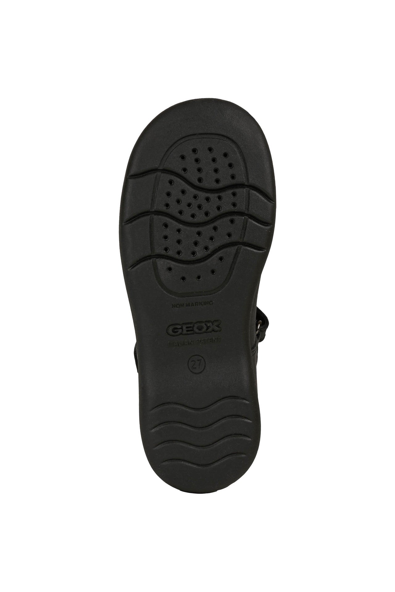 Geox Naimara Diamond Bow Girls Black School Shoe