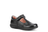 Geox Naimara Girls T-Bar Black School Shoe