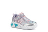 Geox Assister Girls Silver-Lilac Light Up Trainer