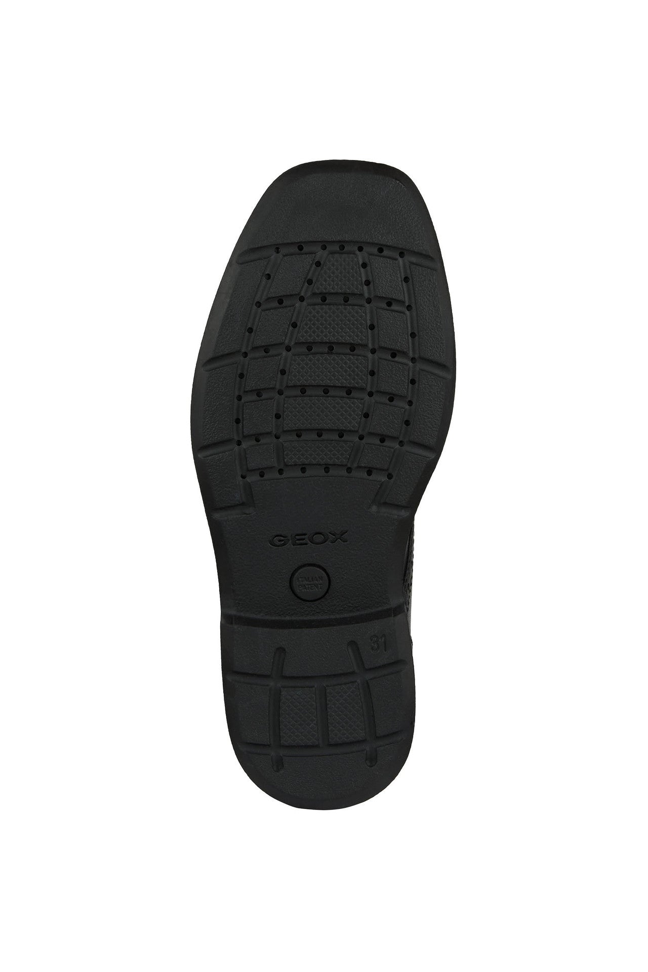 Geox Federico Brogue Boys Black School Shoe
