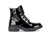 Geox Casey Girls Black Patent Lace Up Boot