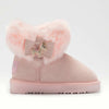 Lelli Kelly Sveva Girls Pink Suede Furry Boot