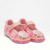 Lelli Kelly Paloma Butterfly Girls Peach Glitter Canvas Shoe