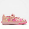 Lelli Kelly Paloma Butterfly Girls Peach Glitter Canvas Shoe