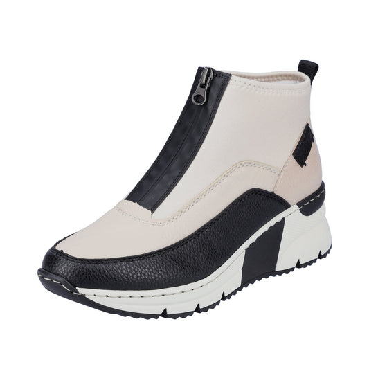 Rieker N635260 Womens Cream Trainer Boot