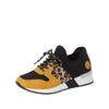 Rieker N767169 Womens Leopard Black-Yellow Trainer