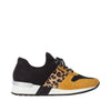 Rieker N767169 Womens Leopard Black-Yellow Trainer