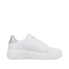 Rieker W050180 Womens White Platform Trainer