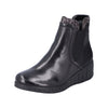Rieker 138301 Womens Black Wedge Ankle Boot