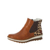 Rieker Z868924 Womens Brown Leopard Ankle Boot