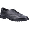 Hush Puppies Eadie Snr Girls Black Lace Up School Shoe