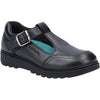 Hush Puppies Kerry Girls Black T-bar School Buckle Shoe