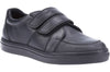 Hush Puppies Santos Jnr Boys Black School Shoe